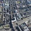Oblique aerial view of the west end of Glasgow City Centre, Sauchiehall Street, Garnethill and Charing Cross, looking ESE.