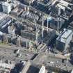 Oblique aerial view of the west end of Glasgow City Centre, Charing cross, Britoil Headquarters and Elmbank Street, looking E.