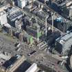 Oblique aerial view of the west end of Glasgow City Centre, Charing cross, Britoil Headquarters and Elmbank Street, looking ENE.