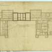 Plan of foundations, washing house and cellars showing drains.