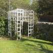 Trellis at north east corner of garden, view from south west