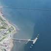 Oblique aerial view of Invergordon East Pier, looking NW.