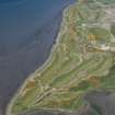 General oblique aerial view of Castle Stuart golf course, looking NNE.