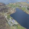 General oblique aerial view of Kinlochbervie, looking SSW.