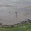 Oblique aerial view of fish traps in the Cromarty Firth, looking NW.