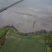 Oblique aerial view of fish traps in the Cromarty Firth, looking NW.