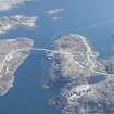 Oblique aerial view of Kylesku bridge, looking NE.