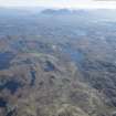 General oblique aerial view of Assynt centred on Loch an Tuir with Quinag beyond, looking E.