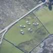 Oblique aerial view of Tournaig Farm anti aircraft battery, looking ESE.