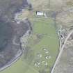 Oblique aerial view of Tournaig Farm anti aircraft battery, looking NW.