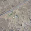 Oblique aerial view of Torran Gorm gun emplacement, looking N.