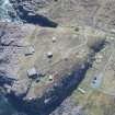 Oblique aerial view of Rubha nan Sasan gun emplacement, looking SE.