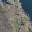 Oblique aerial view of Rubha nan Sasan gun emplacement, looking NE.