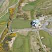 Oblique aerial view of Castle Stuart golf course, looking N.