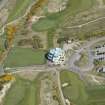 Oblique aerial view of Castle Stuart golf course, looking N.