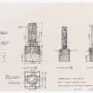 Elevations and plan of 8th century Anglo-Saxon cross at Aberlady Church