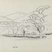 Sketch showing Lee Pen, Innerleithen.