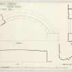 Plan, elevation and section of Established Church in Contin, Ross