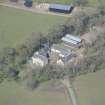 Oblique aerial view of Wester Kittochside Farm, looking WNW.