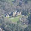 Oblique aerial view of Dean Castle, looking NE.