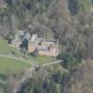 Oblique aerial view of Dean Castle, looking NNE.