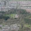 Oblique aerial view of Dean Castle, looking WNW.