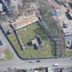 Oblique aerial view of Monkton Old Parish Church and cemetery, looking E.