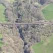 Oblique aerial view of Ballochmyle Railway Viaduct, looking ENE.