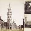 Three views of Hamilton Burgh buildings and tolbooth.