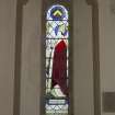 Baptistry. Stained glass window (Sanctus Kieran).