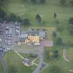 Oblique aerial view of Pitfirrane Castle, looking S.