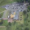 Oblique aerial view of Pitfirrane Castle, looking ENE.