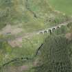 Oblique aerial view of Linhouse Water Viaduct, looking NW.
