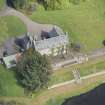 Oblique aerial view of Linnhous Country House, looking NNW.