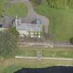 Oblique aerial view of Linnhous Country House, looking NW.