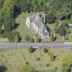 Oblique aerial view of Mid Calder Parish Church, looking W.