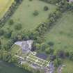 Oblique aerial view of Carlowrie Country House, walled garden, main stable block and Westfield Steading, looking ESE.