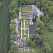 Oblique aerial view of Carlowrie Country House, walled garden, main stable block and Westfield Steading, looking ENE.