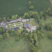 Oblique aerial view of Carlowrie Country House, walled garden, main stable block and Westfield Steading, looking NNW.