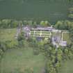 Oblique aerial view of Carlowrie Country House, walled garden, main stable block and Westfield Steading, looking NW.