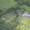 Oblique aerial view of Gogar Bank House and walled garden, looking NNW.