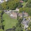 Oblique aerial view of Laverockdale House and Laverockdale Tower House, looking NW.