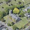 Oblique aerial view of Liberton Parish Church, looking NW.