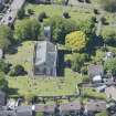 Oblique aerial view of Liberton Parish Church, looking WSW.