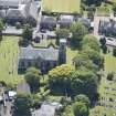 Oblique aerial view of Liberton Parish Church, looking SE.