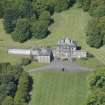 Oblique aerial view of The Drum Country House, looking NW.