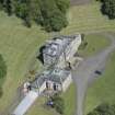 Oblique aerial view of The Drum Country House, looking NE.