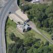 Oblique aerial view of Dalkeith House Lodge and King's Gate, looking W.