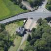 Oblique aerial view of Dalkeith House Lodge and King's Gate, looking SW.