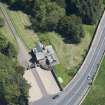 Oblique aerial view of Dalkeith House Lodge and King's Gate, looking ENE.